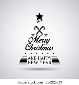 happy merry christmas design, vector illustration eps10 graphic 