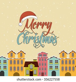 happy merry christmas design, vector illustration eps10 graphic 