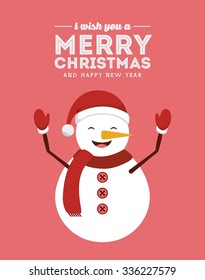 happy merry christmas design, vector illustration eps10 graphic 