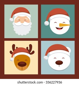 happy merry christmas design, vector illustration eps10 graphic 