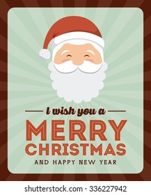 happy merry christmas design, vector illustration eps10 graphic 