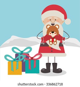 happy merry christmas design, vector illustration eps10 graphic 