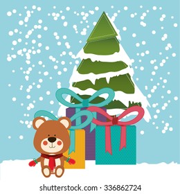 happy merry christmas design, vector illustration eps10 graphic 