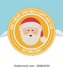 happy merry christmas design, vector illustration eps10 graphic 