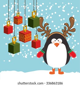 happy merry christmas design, vector illustration eps10 graphic 