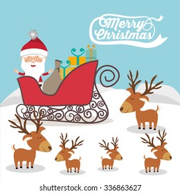 happy merry christmas design, vector illustration eps10 graphic 