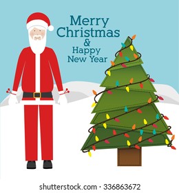 happy merry christmas design, vector illustration eps10 graphic 