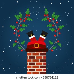 happy merry christmas design, vector illustration eps10 graphic 