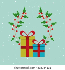 happy merry christmas design, vector illustration eps10 graphic 