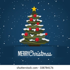 happy merry christmas design, vector illustration eps10 graphic 