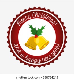 happy merry christmas design, vector illustration eps10 graphic 