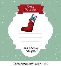 happy merry christmas design, vector illustration eps10 graphic 