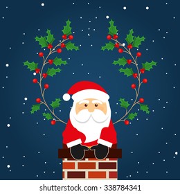 happy merry christmas design, vector illustration eps10 graphic 