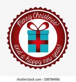 happy merry christmas design, vector illustration eps10 graphic 