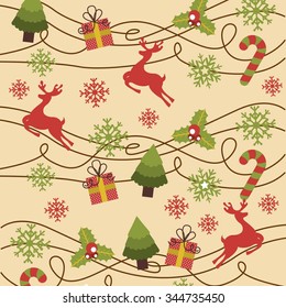 happy merry christmas design, vector illustration eps10 graphic 