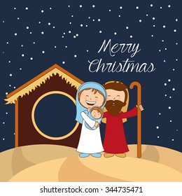 happy merry christmas design, vector illustration eps10 graphic 