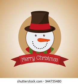 happy merry christmas design, vector illustration eps10 graphic 