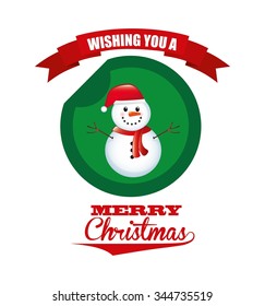happy merry christmas design, vector illustration eps10 graphic 
