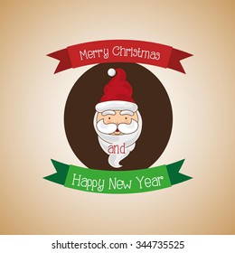 happy merry christmas design, vector illustration eps10 graphic 