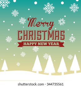 happy merry christmas design, vector illustration eps10 graphic 