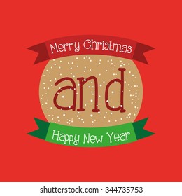 happy merry christmas design, vector illustration eps10 graphic 