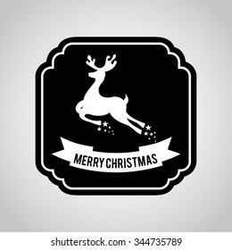 happy merry christmas design, vector illustration eps10 graphic 