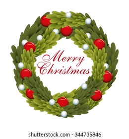 happy merry christmas design, vector illustration eps10 graphic 