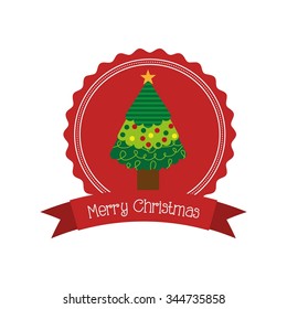 happy merry christmas design, vector illustration eps10 graphic 