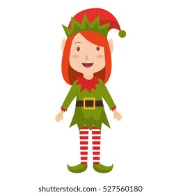 Happy Merry Christmas Elf Character
