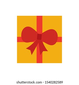 happy merry christmas gift box present vector illustration design