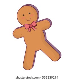 happy merry christmas ginger cookie card