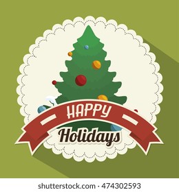 happy merry christmas icon vector illustration icon