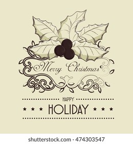 happy merry christmas icon vector illustration graphic