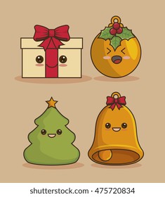 happy merry christmas   icon vector illustration design