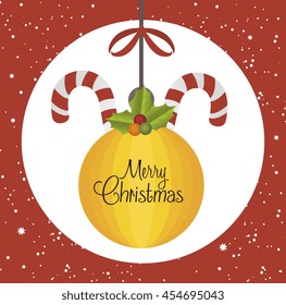 happy merry christmas isolated icon design, vector illustration  graphic 