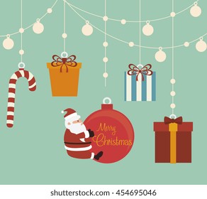 happy merry christmas isolated icon design, vector illustration  graphic 