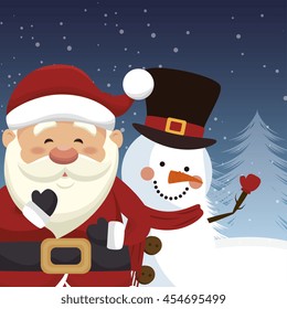 happy merry christmas isolated icon design, vector illustration  graphic 
