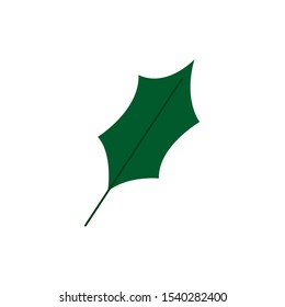 happy merry christmas leaf icon vector illustration design