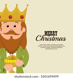 happy merry christmas manger character