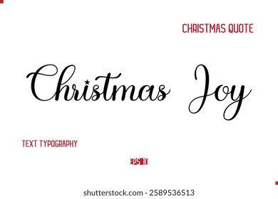 Happy Merry Christmas Quote Cursive Typography Lettering Text Christmas Joy 