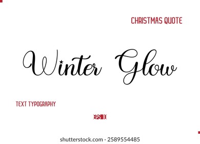 Happy Merry Christmas Quote Cursive Typography Lettering Text Winter Glow