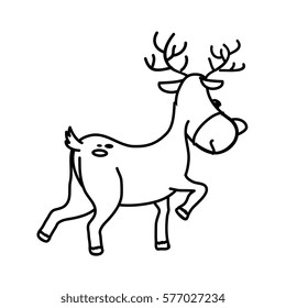 happy merry christmas reindeer card