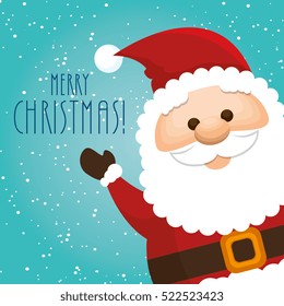 happy merry christmas santa claus character