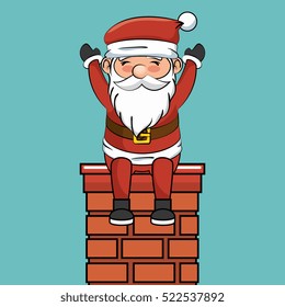 happy merry christmas santa claus character