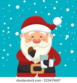 happy merry christmas santa claus character