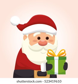 happy merry christmas santa claus character