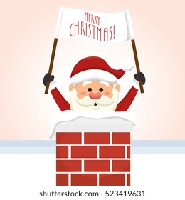 happy merry christmas santa claus character