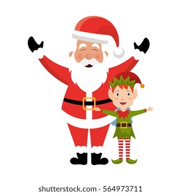 happy merry christmas santa claus card