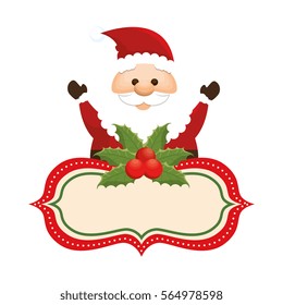 happy merry christmas santa claus card