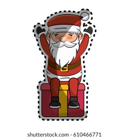 happy merry christmas santa claus card